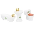 thumbnail image 3 of Cergrey 1/24 Dollhouse Miniature Bathroom Set Simulation Ceramic Bathtub Toilet Sink Kit, Dollhouse Miniature Bathroom Set, 1/24 Dollhouse Bathroom Set, 3 of 7