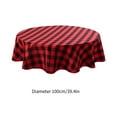 thumbnail image 3 of Pompotops Red And Black Plaid Christmas Round Tablecloth Christmas Table Decoration, Christmas Kitchen Table Cover for Home, Dinner, Party, 3 of 3