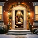 thumbnail image 5 of Christmas Door Cover Decoration Fabric Polyester Merry Xmas Winter Holiday Front Door Hanging Decor for Indoor Outdoor Party Classroom Celebration, 5 of 9