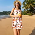 thumbnail image 3 of Daiia Robes pour Femmes Imprimé Gnome d'Automne 2025 Robes Tendance à Manches Courtes Décontractées Amples et Fluides Maxi Robes de Soleil, 3 of 7