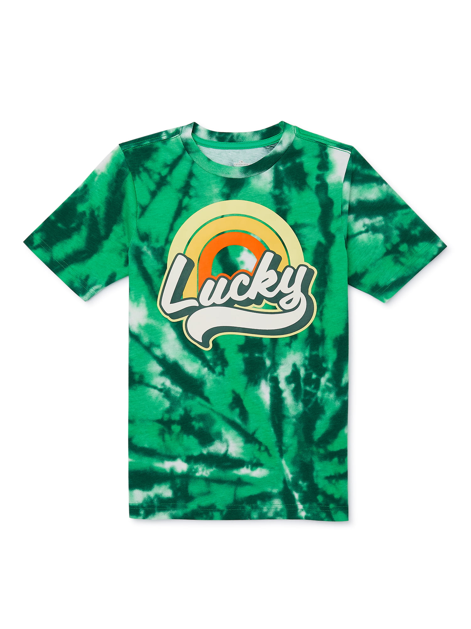 Saint Patrick’s Day Boys Lucky Rainbow T-Shirt, Sizes 4-18 & Husky