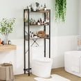 thumbnail image 3 of Costway 3-Tier Over-The-Toilet Bathroom Shelf Metal Frame Space Saver Rack with 4 Hooks, 3 of 10