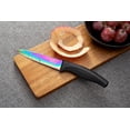 thumbnail image 3 of SiliSlick Steak Knife Set - Iridescent/Rainbow Titanium Coated Stainless Steel Knives - 5 inch / 12.7cm - (4 Black), 3 of 9