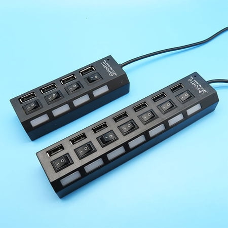 USB Hub Cable Splitter Expanding Adapter Mouse Office Accessories 7 ...