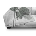 thumbnail image 3 of Eagle Soft Flannel Fleece Throw Blanket, Monochrome Pencil Drawing Style Bird Detailed Features Wild Nature, Cozy Plush for Indoor and Outdoor Use, 50" x 70", Black Grey White, by Ambesonne, 3 of 6