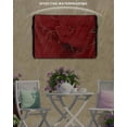 thumbnail image 6 of Outdoor TV Cover 52 to 55 Inch Weatherproof, Red WatercolorTextured Waterproof TV Screen Protector for Outside Decor with Zipper and Pocket 52"L x 30"H , Abstract Gold Fluid Line Minimalist, 6 of 7