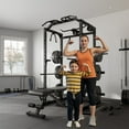 thumbnail image 3 of MITONOS 2000LBS Power Cage, Multi‑Function Squat Power Rack with LAT Pulldown, Pull‑Up Bar & Cable Pulley System for Home Gym, 3 of 11