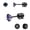 Black+Rainbow CZ, variant on Screw Back Earrings, 20G F136 Implant Grade Pure Titanium Earrings for Women Men, 5A Cubic Zirconia 3 4 5 6 7 mm Hypoallergenic Cartilage Earring Studs