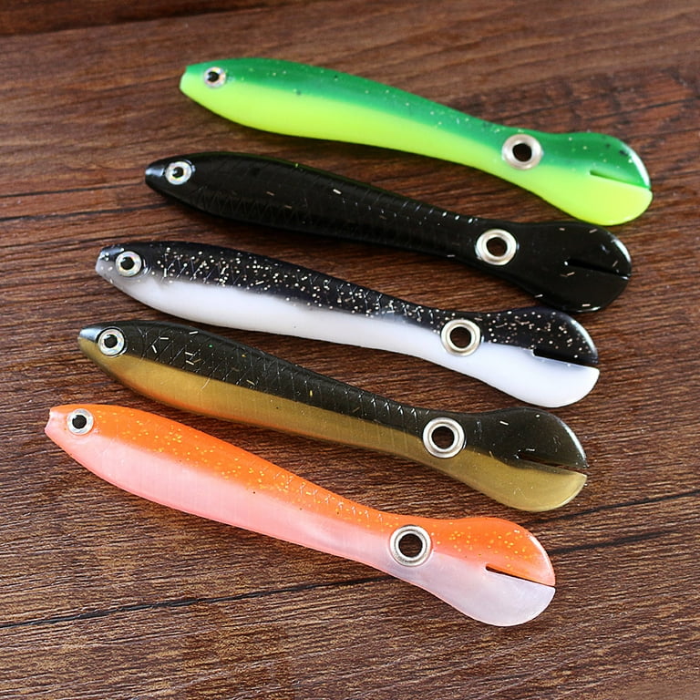 Walmeck Soft Bait,Lures Saltwater Freshwater 5pcs Lures Soft Lures