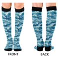 thumbnail image 4 of FORMRS Womens Knee High Socks Casual Long Thick Travel Daily Wear, 2 Pairs, Green Watercolor Ocean Waves, 4 of 6
