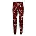 thumbnail image 5 of WXLWZYWL Sweatpants for Men Baggy Drawstring Elastic Waist Men's Lightweight Jogger Pants with Pockets Casual Printed Christmas Sports Workout Pants for Running Wine, 5 of 5