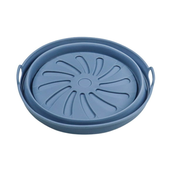 Reusable Silicone Fryer Basket Liner for 5 QT or Larger Air Fryers, Heat Resistant to 450°F, Dishwasher Safe, Non Stick, Blue