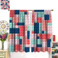 thumbnail image 3 of Kids Building Blocks Toy Curtains, Color Constructor Blocks Abstract Contour Colorful Plastic Brick Geometric Print Pattern Window Drapes for Playroom Set 2 Panels,84x84 Inches, 3 of 8