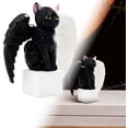 thumbnail image 4 of SeekLGT Halloween Decorations Resin Black and White Cat Figurine, Cute Halloween Desk Decor with Witch Hat, Moon and Pumpkin Statue for Tabletop, Shelf, Mantel, Office, Cake Decoration, 1 pc, 4 of 8