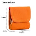 thumbnail image 5 of Small Leather Wallet for Women Pebbled Minimalist Purse for Men with Credit Card Holder and Coin Pocket Soft Genuine Leather, Orange, 5 of 5