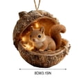 thumbnail image 3 of Xecvkr Forest Christmas Ornaments Mini Resin Hedgehog Cute Hanging Decor Lighted Festive Tree Accent Acorn Animal Variety Gift Idea 8cm 9 Pack, 3 of 7