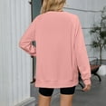 thumbnail image 3 of Womens Long Sleeve Pullover, Crewneck Sweatshirts for Women Fall Fashion Athletic Loose Fit Solid Color Sweaters S-2XL, 3 of 7