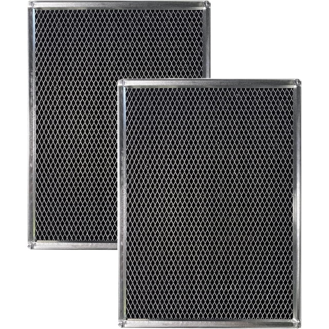 10-13/16 x 16-1/4 x 3/32 Inches Range Hood Charcoal Carbon Grease Vent Hood Filter 2-Pack