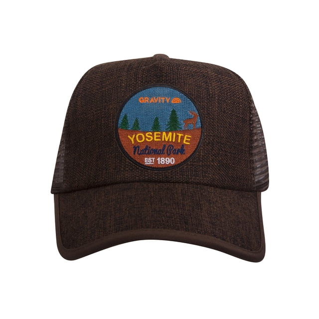 Gravity Outdoor Chapeau de Camionneur Réglable en Paille Yosemite - Marron