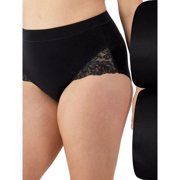 Bali Womens Breathe Lace High-Waist Brief 2-Pack Style-DFS116