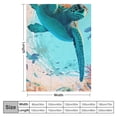 thumbnail image 4 of ARISTURING Turtle, Corals Flannel Lightweight Blanket for All Seasons Super Soft Blanket 40x50in, 4 of 6