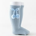 thumbnail image 4 of Newborn Socks Cute Balls Solid Knee High Stockings Mid Calf Length Socks Light Blue 2-4 Years, 4 of 4