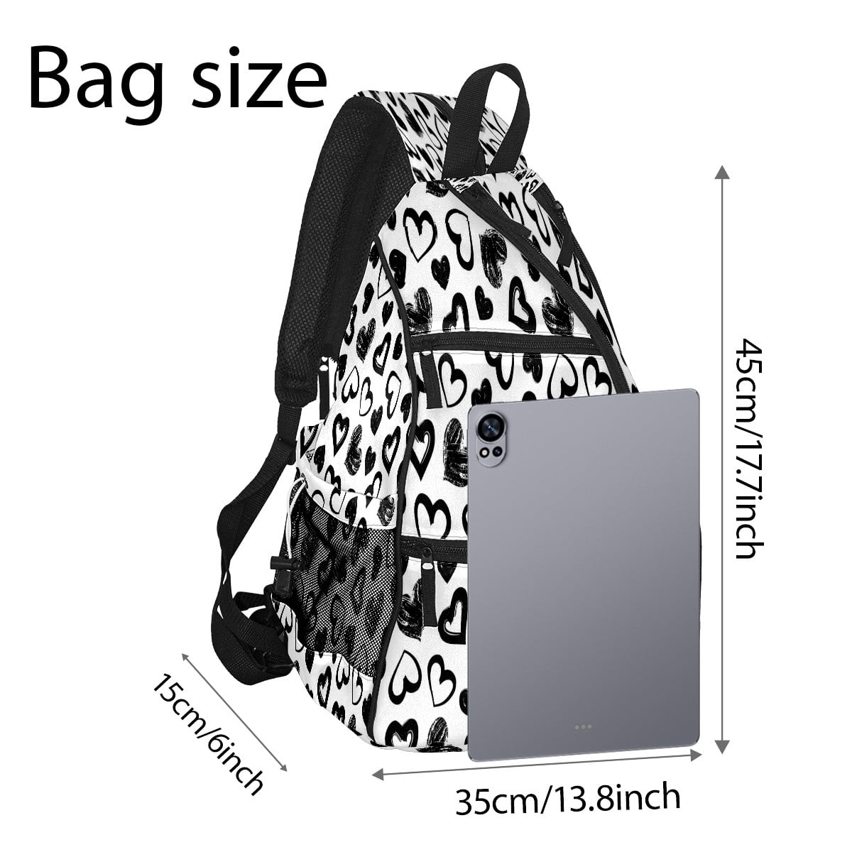 Pickleball Bags for Men Women Pickleball Backpack with Large Capacity Lightweight Adjustable Pickleball Sling Bag Hold Paddles, Balls, Accessories Love Theme Hearts Valentines Day (2)