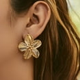 thumbnail image 4 of PRIYAL Gold Plated Sterling Silver Rose Flower Earring Studs, Nickel Free Earrings for Women, 4 of 21