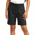 thumbnail image 2 of hoksml Boys Girls Cotton Back to School Shorts Elastic Waist Casual Playwear Shorts with Pockets, 2 of 6
