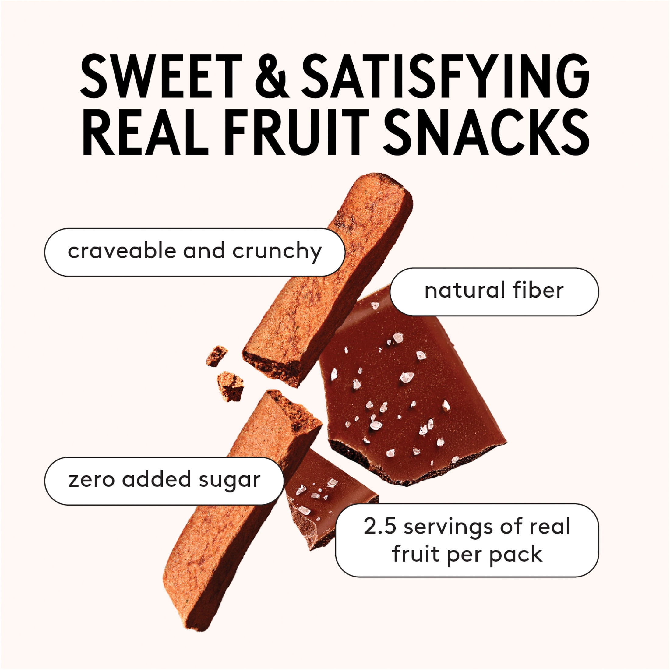 Kencko Chocolate Sea Salt Snaps, Superfood Fruit Straws, 1 oz Bag