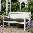 thumbnail image 4 of Millsilo 42" x 18" x 3" Outdoor Bench Cushion with Removable Cover, Water-Repellent UV Fade-Resistant Patio Cushion, High-Density Foam, Non-Slip Ties, Black, 4 of 6