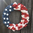 thumbnail image 2 of Patriotic Wreath American Independence Day Wreath Handmade Memorial Day Wreath Decoration Front Door Wall Home Decoration, 2 of 4