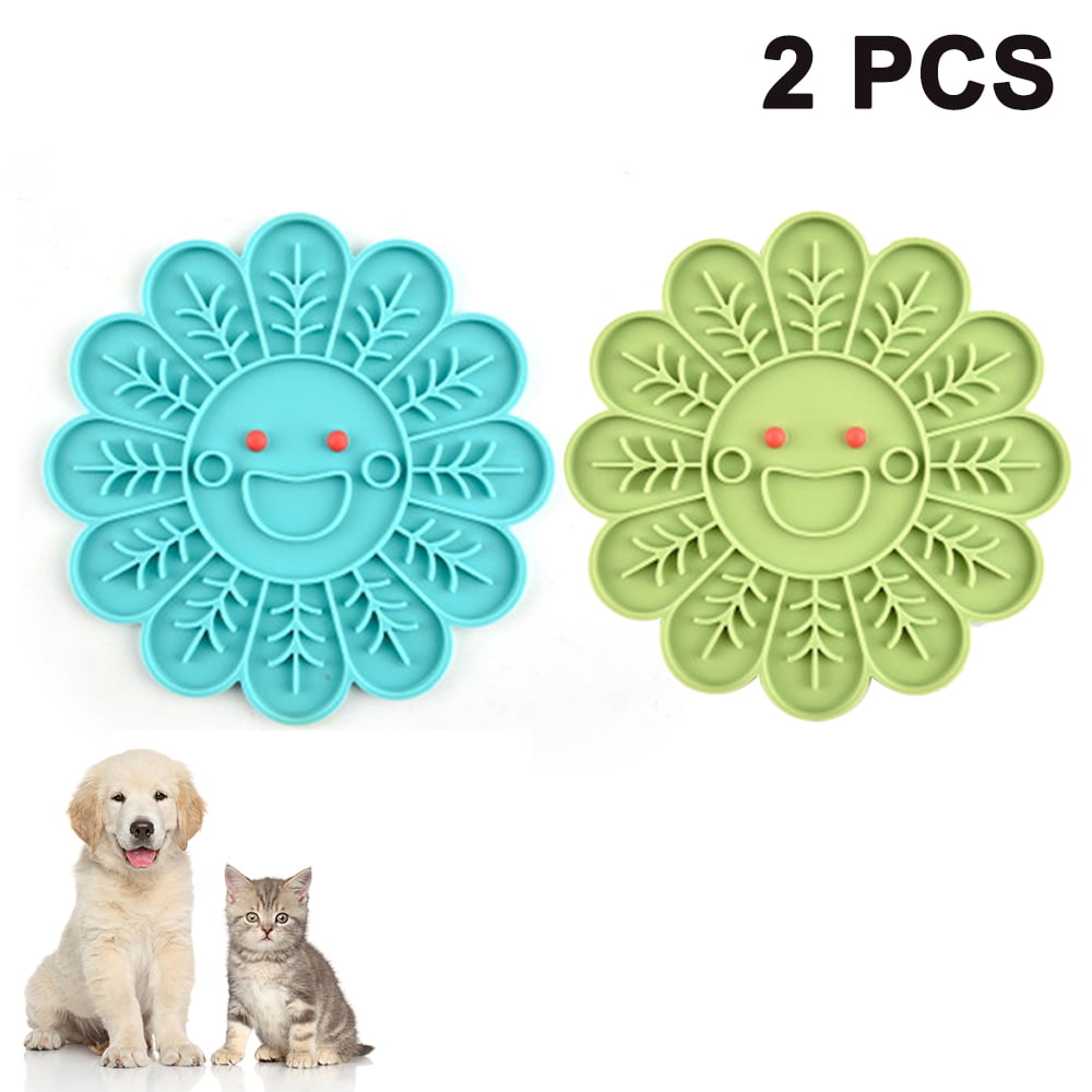 2Pcs Dog Licking Pad, Slow Feeder Lick Mat, Slow Feeding And