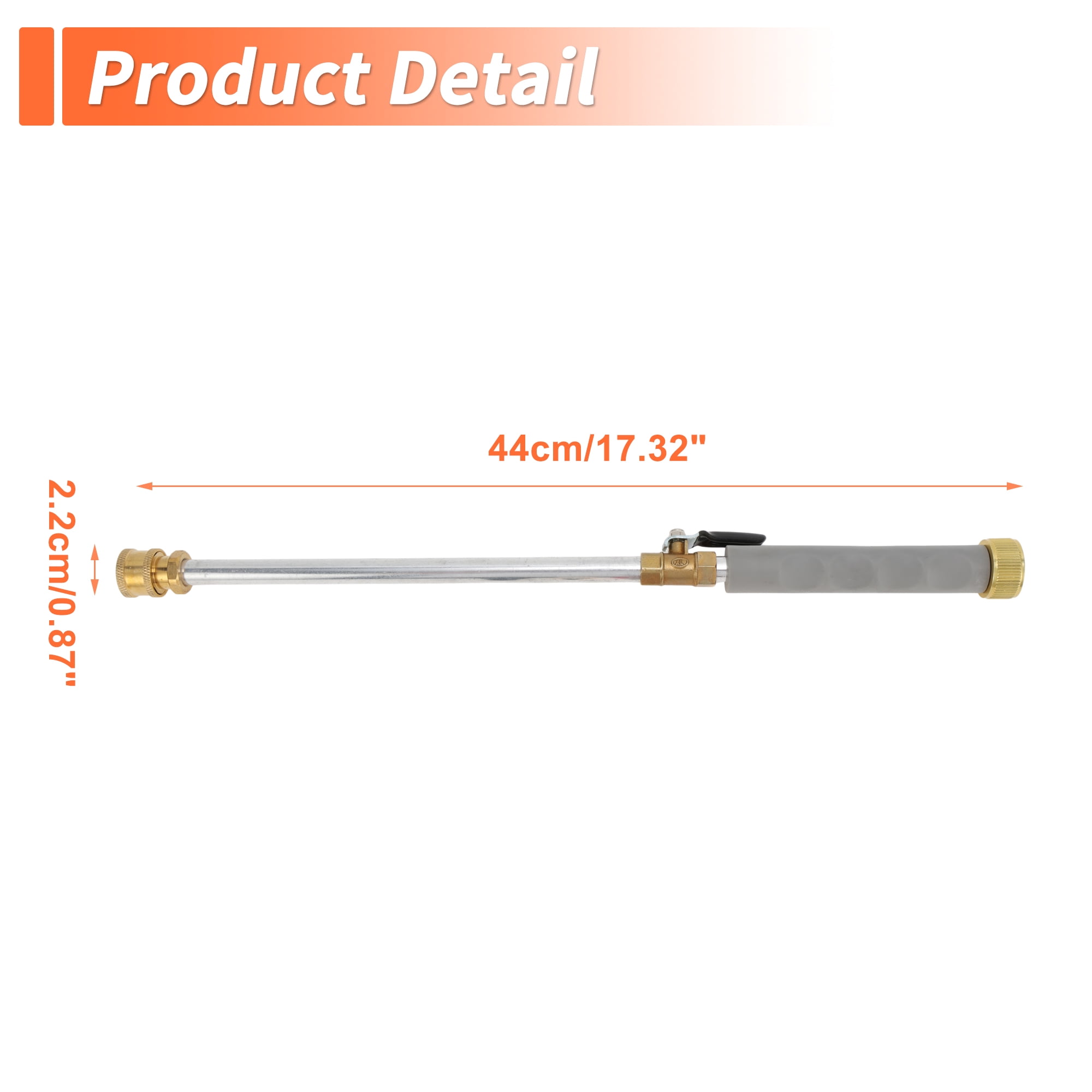 Unique Bargains Heavy Duty Water Hose Nozzle High Pressure Car Garden Hose Nozzle Adjustable Hand Sprayer for Gardening Vehicle Outdoor Washer Pet Showering Aluminum Alloy Copper TPR Gray