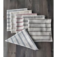 thumbnail image 3 of Fennco Styles Modern Striped Linen Blend Cloth Napkins 20" W x 20" L, Set of 4 - Black Woven Dinner Napkins for Home Décor, Dining Table, Banquets, Family Gathering and Special Events, 3 of 5