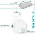 thumbnail image 3 of Luxrite 8 inch Ultra Thin LED Recessed Light J-Box 23W 5 Color Options Dimmable 1800 Lumens IC Rated Baffle 6 Pack, 3 of 7