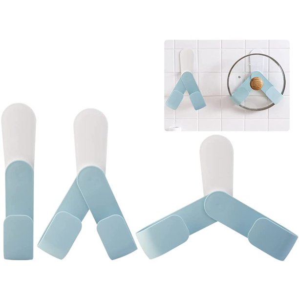 3 PCS Support Mural pour Couvercles de Casseroles Support de Couvercle de Pot Auto-adhésifs Support de Couvercle Mural Réglable Organisateur de Couvercle de Casserole pour Planche à Découper Zhivalor ZSY-0845