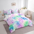 thumbnail image 2 of Erosebridal Watercolor Tie Dye 7-Piece Twin Bedding Sets,Colorful Spiral Bedding Comforter Set For Girls Teens,Reversible, 2 of 7