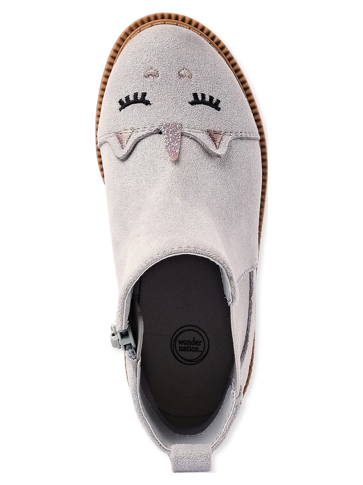 OWl / Boo!! 、FLAP、KICKASS Wonder Nation Toddler Girls Owl Chelsea Bootie, Sizes 7-12