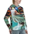 thumbnail image 6 of Kdxio Stylish Sunglasses Iguana Print Womens Oversized Hoodies Sweatshirts Hooded Pullover Tops Sweaters Casual-Medium, 6 of 7