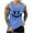 Blue, variant on Big and Tall Men's Round Neck Tank Tops Sleeveless Athletic Muscle Shirts Smiley Face Printed Y Back Tanks Thin Strap Gym Sports Beach Playing Tops