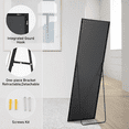 thumbnail image 5 of MAYEERTY 64" Rectangular Full Length Mirror Aluminum Alloy Full Body Mirror with Stand,Black, 5 of 6