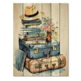 thumbnail image 3 of Designart "Adventurous Journey I" Travel Print on Natural Pine Wood, 3 of 5