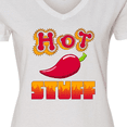 thumbnail image 4 of Inktastic Hot Stuff Women's V-Neck T-Shirt, 4 of 5
