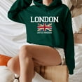 thumbnail image 5 of QASIEATN Trendy Fall Women's Hoodies Women's Long Sleeved LONDON UNITED Letter Printed Hoodie Hoodie Hoodie, 5 of 5