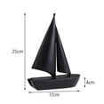 thumbnail image 4 of Figura de velero de resina, escultura en miniatura, artesanía creativa, arte, velero Negro, 4 of 9