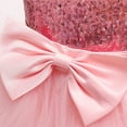 thumbnail image 5 of Flower Girls Bow Sequins Tulle Tutu Dress Princess Party Wedding Gown 2-9T, 5 of 7