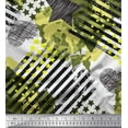 thumbnail image 1 of Soimoi Satin Silk Fabric Stripe,Star & Camouflage Printed Fabric 1 Yard 42 Inch Wide, 1 of 1