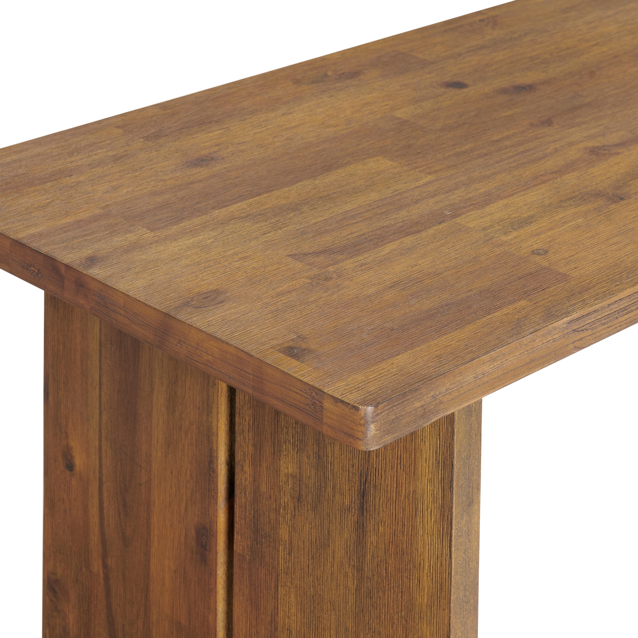 Alaterre Furniture Bethel Acacia Wood Console Table, 52 in. W Entryway Table with Dual Shelf Storage, Rustic Natural Aged Brown