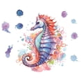 thumbnail image 3 of Adhesivos de pared coloridos con forma de caballito de mar, acuarela, animal marino, 3 of 4